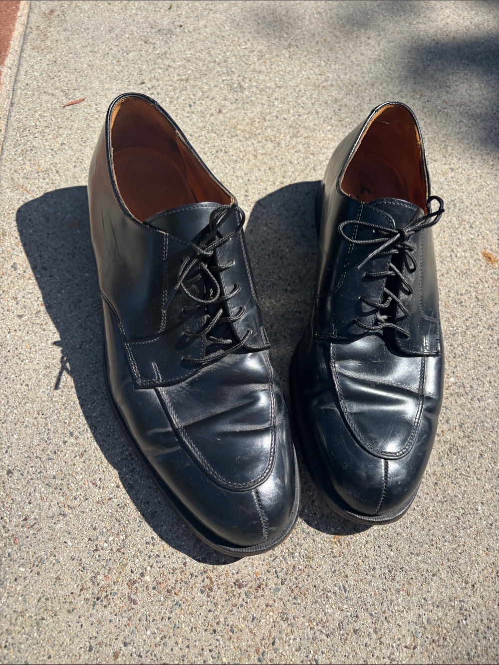 Cole Haan Black Leather Lace-Up Derby Shoes